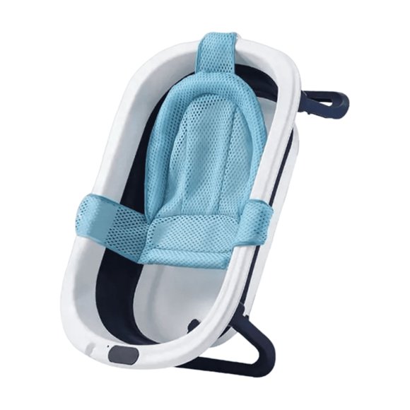 Bañera Bebés Plegable Con Cojin Y Termometro Azul