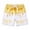195Yellow2410, variant on CAIVO Kids Girls Summer Casual Shorts With Adjustable Drawstring Soft Ice Cream Printed Playwear Comfortable Elastic Waist Boho Bottoms For Holiday Travel