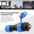 thumbnail image 1 of Conector de enchufe de plástico impermeable de 9 pines SP13 IP67 (9 pines), 1 of 5