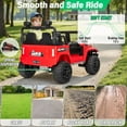 thumbnail image 6 of 24V Ride on Toys for Big Kids, 2 Seater Ride on Cars w/Remote Control, 21" Spacious Seat, 2WD/4WD Switchable, Spring Suspension, Story, Bluetooth, LED, Electric Vehicle for Boy Girl(Red), 6 of 18