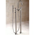 thumbnail image 2 of Kingston Brass KS8358DL Concord Freestanding Tub Faucet with Hand Shower, Brushed Nickel, 2 of 8