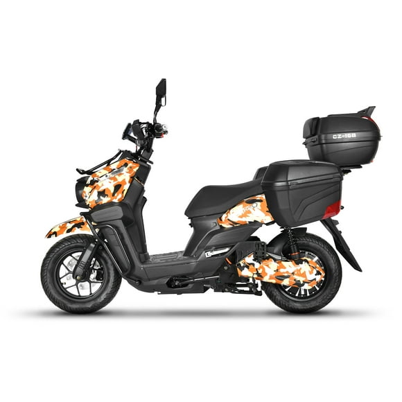 EMMO NOK Vélo Électrique - Scooter Électrique - Autonomie de 110 km - Immense Rangement - Moteur QS - Camouflage