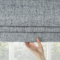 thumbnail image 4 of Sun Zero Somerton 1-Piece Textured 100% Blackout Cordless Roman Shade, 39"X64", Blue, 4 of 8
