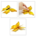 thumbnail image 4 of Wrapables 3D Double Wings Butterfly Decorative Wall Decor Stickers, Decals for Bedroom (24 pcs), Yellow, 4 of 7