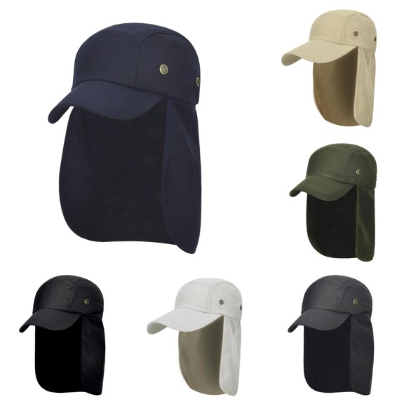 Summer Neck Sun Cap Adjustable Fishing Hat Breathable Neck‑Guard Hat for Men Women Garden Beach Cycling
