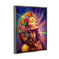 thumbnail image 4 of Stupell Industries Woman with Floral Garland Botanical & Floral Painting Gray Floater Framed Canvas Art Print Wall Art, 25 x 31, 4 of 10