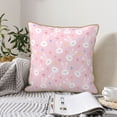thumbnail image 6 of Haiem Easter Cute Rabbit Print Velvet Soft Solid Decorative Square Throw Pillow Covers Set with Elegant Piping Christmas Cushion Case for Sofa Bedroom Car-20"x20", 6 of 8