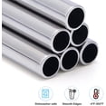 thumbnail image 3 of 8 Piece Straws 14 Inch Stainless Steel Long Drinking Straws for 100 oz Tumblers, Extra Reusable Metal Straws with Cleaning Brush 4 Pieces (Silver), 3 of 5