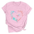 thumbnail image 2 of QIPOPIQ T-Shirt à Imprimé de Lettres Graphique pour Femme, Manches Courtes, Haut Tee en Liquidation, 2 of 3