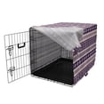 thumbnail image 3 of Aztec Dog Crate Cover, Aboriginal and Geometric Silhouettes with Dots, Easy to Use Pet Kennel Cover Small Dogs Puppies Kittens, 7 Sizes, Champagne Dark Purple, by Ambesonne, 3 of 6