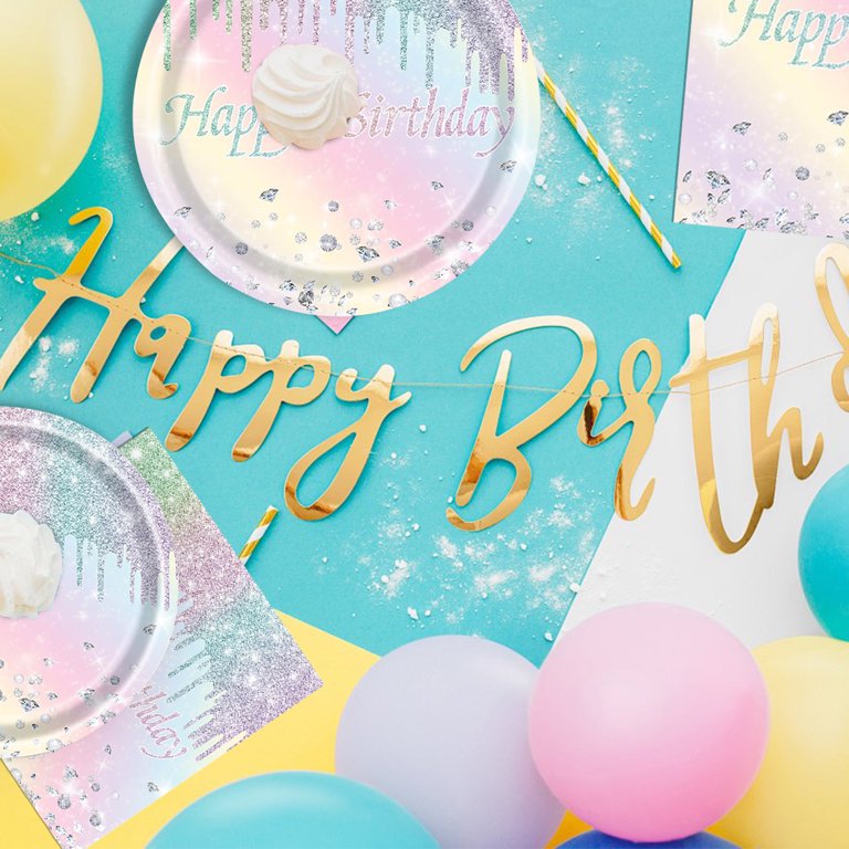 Music Themed Party Supplies - Disposable Plates, Cups, Napkins, Tablecloth & Banner (Serves 25)