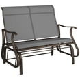 thumbnail image 1 of Outsunny 2-Person Outdoor Glider Chair for Outdoor, Backyard, Light Grey, 1 of 10