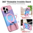 thumbnail image 2 of Case for iPhone 15 Pro Max with Magnetic [Rotatable Invisible Ring Stand] [Compatible with MagSafe] Soft Microfiber Lining Military-Grade Drop Protection Phone Case for iPhone 15 Pro Max, Dazzle Pink, 2 of 6