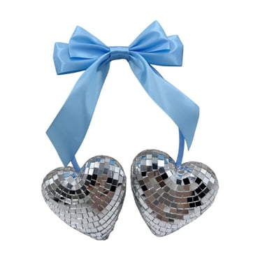 Blue A Heart Shaped Bow Decoration Ball For Party Decor Desktop Accent Gift Giving And Holiday Celebrations