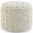 thumbnail image 1 of Coates Pouf Rond Bohème en Macramé en Coton Naturel, 1 of 8