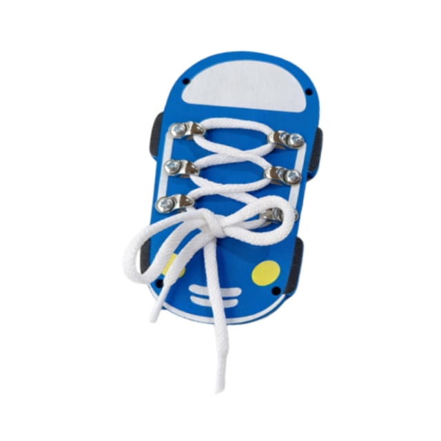 TISHITA Busy Board DIY Part Activity Shoe Tying Practice for Kids Toddler Boys Girls Random Left Right