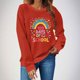 thumbnail image 1 of Uootdi 100 Days of School Long Sleeve Shirts for Women Womens Teacher Graphic Tops Happy 100 Days of School Sweatshirt Gift, 1 of 6
