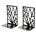 thumbnail image 1 of 1 Pair Hollow Bookends Iron Book Stands Book Organizer Book Shelf Holder, 1 of 9
