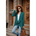 thumbnail image 6 of Women Cardigan Long Sleeve Button Down V Neck Casual Knit Sweater Open Front Cardigan Blue M, 6 of 9