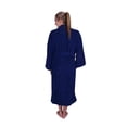 thumbnail image 4 of Puffy Cotton Adult Unisex Kimono Bath Robe Natural Soft Cotton - Navy Blue, 4 of 6