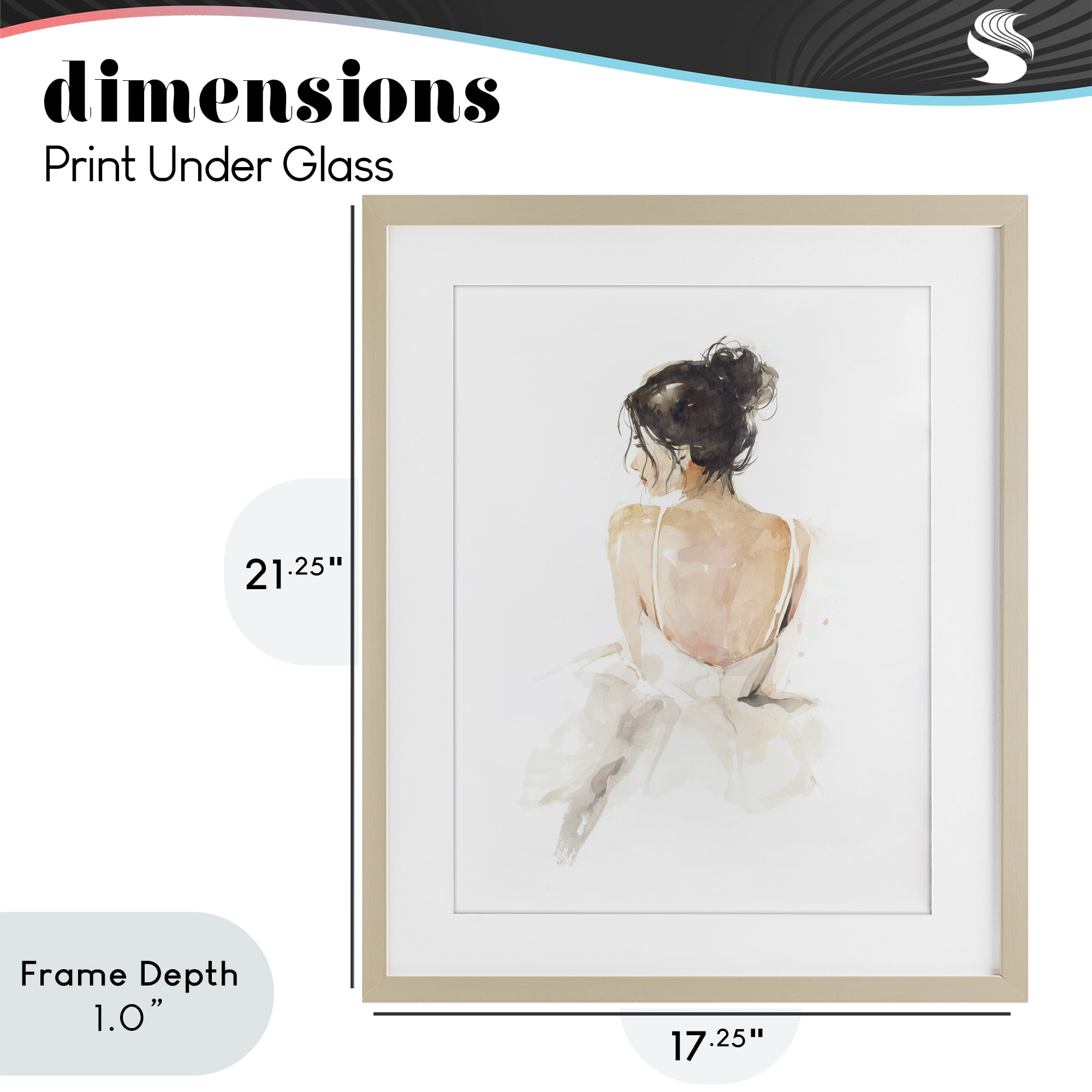 Stupell Industries Feminine Serenity Woman Birch Framed Print Under Glass, design by Svetlana Aleynikova