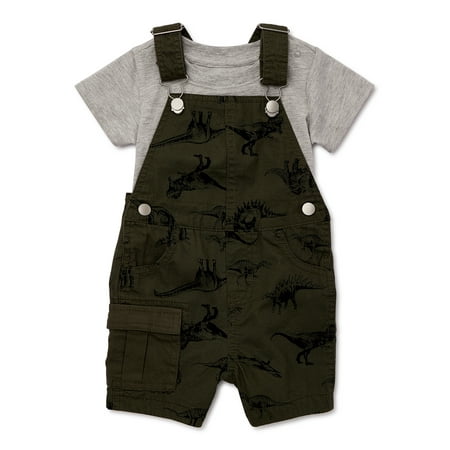 

Wonder Nation Baby Boys Overalls and Tee 2-Piece Set Sizes 0-24 Months
