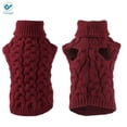 thumbnail image 3 of Deago Pet Dog Warm Jumper Knit Sweater Winter Clothes Puppy Cat Knitwear Costume Coat Apparel (Red, L), 3 of 7