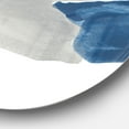 thumbnail image 2 of Designart 'Gouache Saphir sur Gris III' Géométrique Métal Cercle Art Mural, 2 of 3