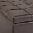 thumbnail image 5 of Allora Faux Leather Coffee Table Ottoman in Distressed Brown, 5 of 9