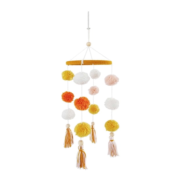 Nordic Yarn Ball Wind Chimes Wall Hanging Decoration Boho Baby Bed Pendant Nursery Baby Kid Room Bedroom Decor