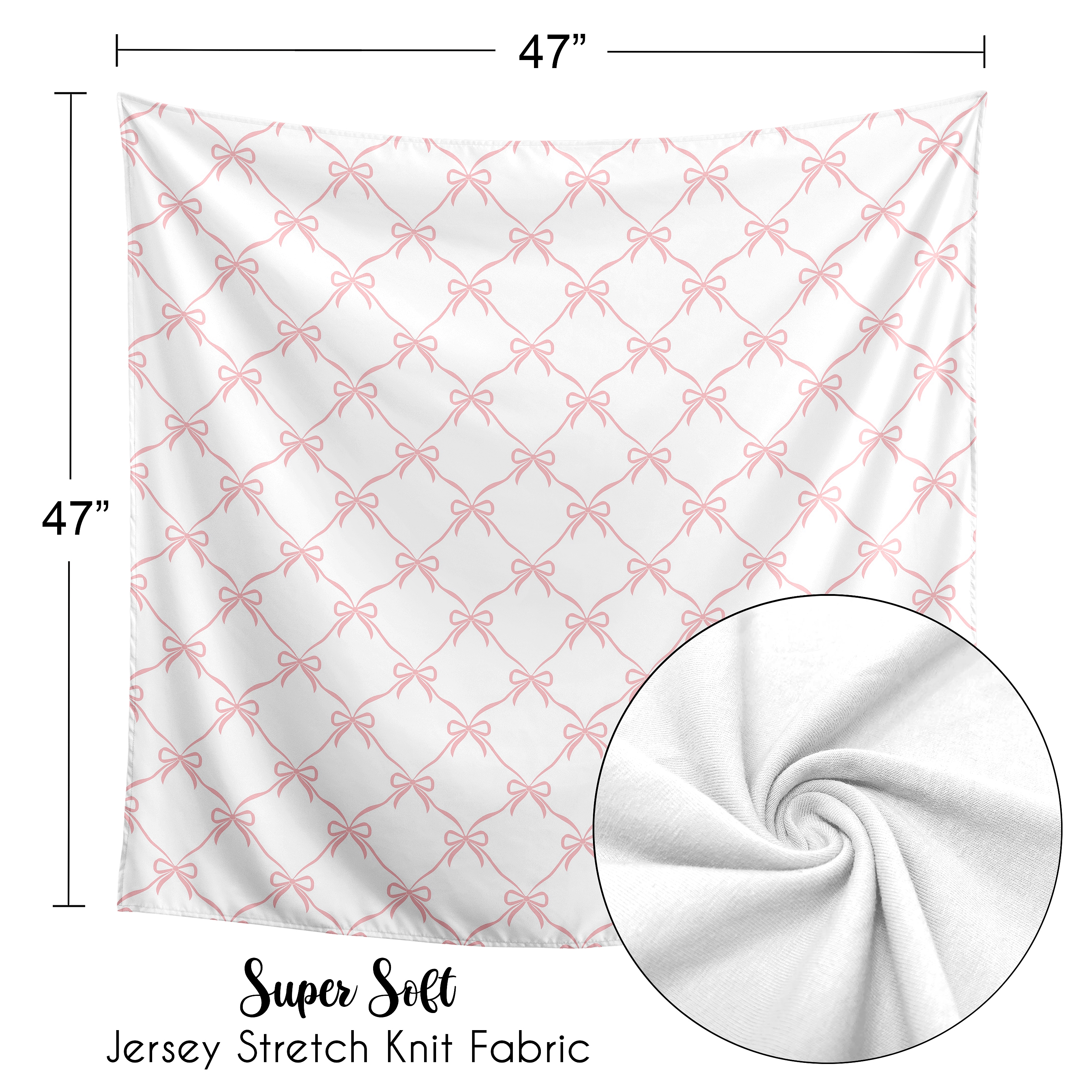 Sweet Jojo Designs Ballerina and Ballet Bows Girl Baby Swaddle Blanket
