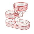 thumbnail image 3 of deevoka Fruit Basket 3 Tier Large Capacity Fruit Holder for Potato Onion Dining Room Red, 3 of 9
