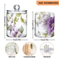thumbnail image 3 of Elegant Purple Flowers Green Leaves Translucent Plastic Cans Storage Canisters with Lid Set of 4, 3 of 7