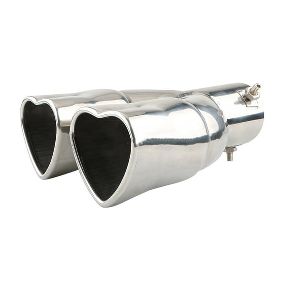 Heart-Shaped Dual Pipe Exhaust for Enhanced Performance – Stylish Design, Easy Installation, Universal Fit for Cars, SUVs, and Sports Vehicles