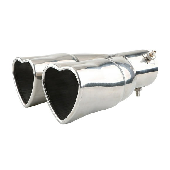 Conduits d'Échappement de Performance Automobile Deux Tubes Doubles en Forme de Cœur Conduits d'Échappement à Partir du Col de Queue après Modification Automobile