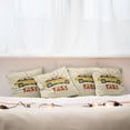 thumbnail image 3 of Ambesonne Retro Throw Pillow Cover 4 Pack, Pop Art Taxi Cab Vintage, 16", Beige Yellow Ruby, 3 of 6