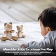 thumbnail image 5 of PlanToys® Little Bear Wooden Baby Rattle & Grasping Toy | Montessori Sensory Development for Coordination, Focus & Auditory Learning | Eco-Friendly Infant Educational Toy, 5 of 9