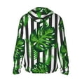 thumbnail image 3 of Balery Palm Greenery Men's Women's UPF 50+ Sun Protection Lightweight Hoodie Performance Long Sleeve Shirt for Fishing Running-XX-Large, 3 of 9