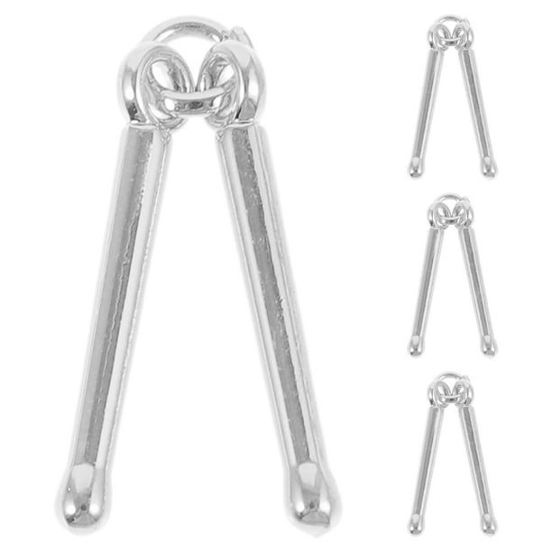 4 piezas de baquetas de aleación de zinc, colgantes artesanales, accesorios para hacer joyas, pulseras, pendientes y collares