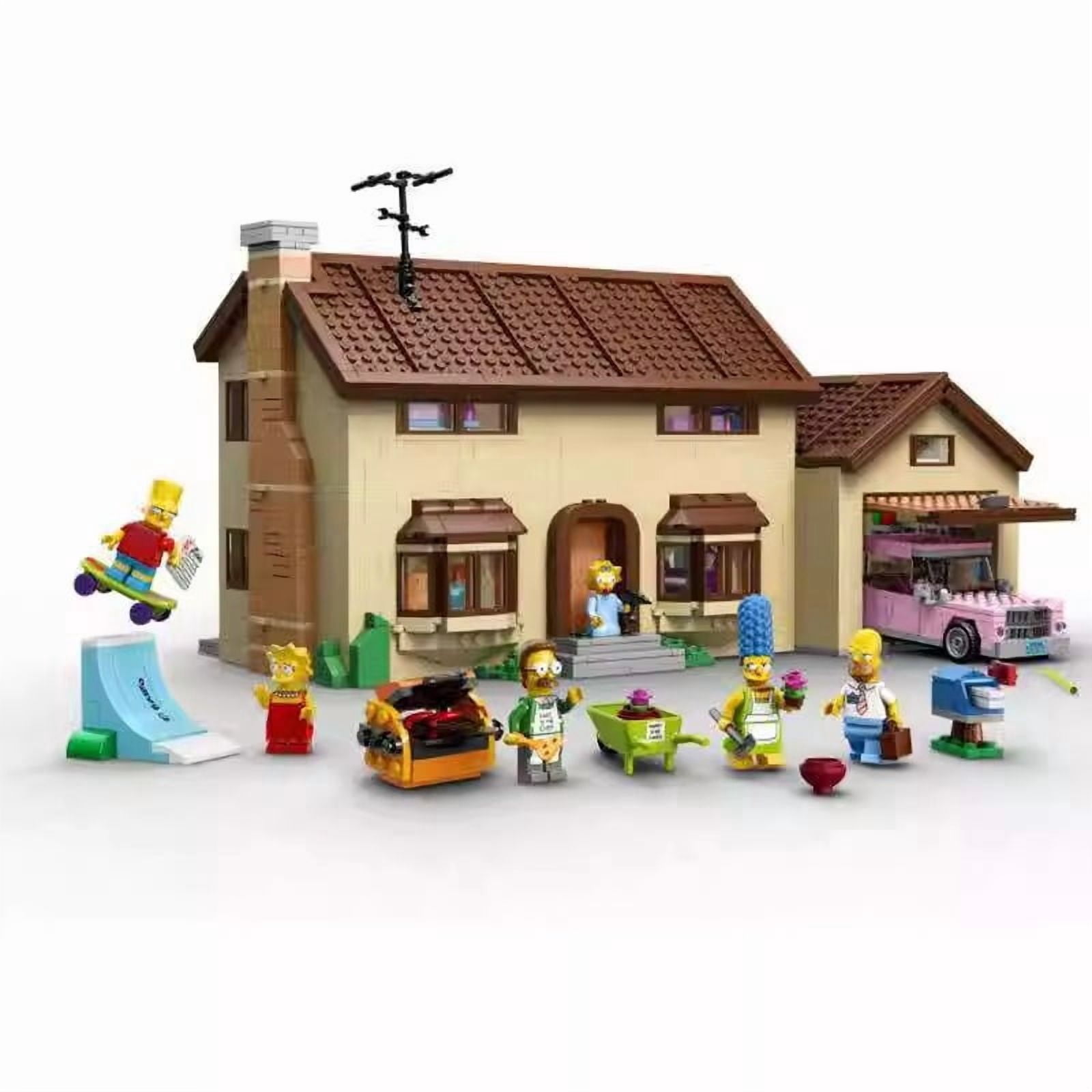 Building Blocks Set - 2580PCS Warm Family House Model Kit, Large Villa Building Toys with 8 Family Figurines, Car, Swing & Slide, Compatible with Lego, Gift for Adults Teens