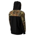 thumbnail image 2 of Mens Full Zip CAMO/ BLACK & CAMO Hoodie SWEATSHIRT JACKET Hunting Camping Sports (Medium,Black & Camo), 2 of 2
