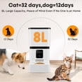 thumbnail image 2 of Comedero automático para mascotas Yakry de 8 litros de capacidad con cámara WiFi 5G, 2 of 8
