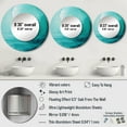 thumbnail image 4 of Designart "Tranquil Teal Moon I" Moon Round Mirror Wall Decor Astronomy - Large Blue Round Bathroom Mirror - Round Mirror - 23" x 23", 4 of 6