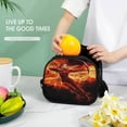 thumbnail image 6 of Hunger Fire Game Lunch Box with Portable Tableware Lunch Bag Reusable Food Tote Bag for Snacks Drinks, 6 of 8