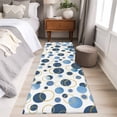 thumbnail image 3 of Blue Polka Dots Runner Rugs 2x6 ft Watercolor Modern Abstract Art Circles Farm Washable Hallway Rugs Non-Slip Floor Mats Absorbent Carpet Bedside Runners for Bedroom Kitchen Bathroom Laundry Room, 3 of 9