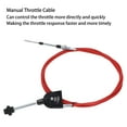 thumbnail image 4 of Controller Throttle Assembly Cable, Corrosion Resistance Fast Control 4.5m Manual Throttle Cable Stainless Steel Joint PU Tube  for Excavator, 4 of 7