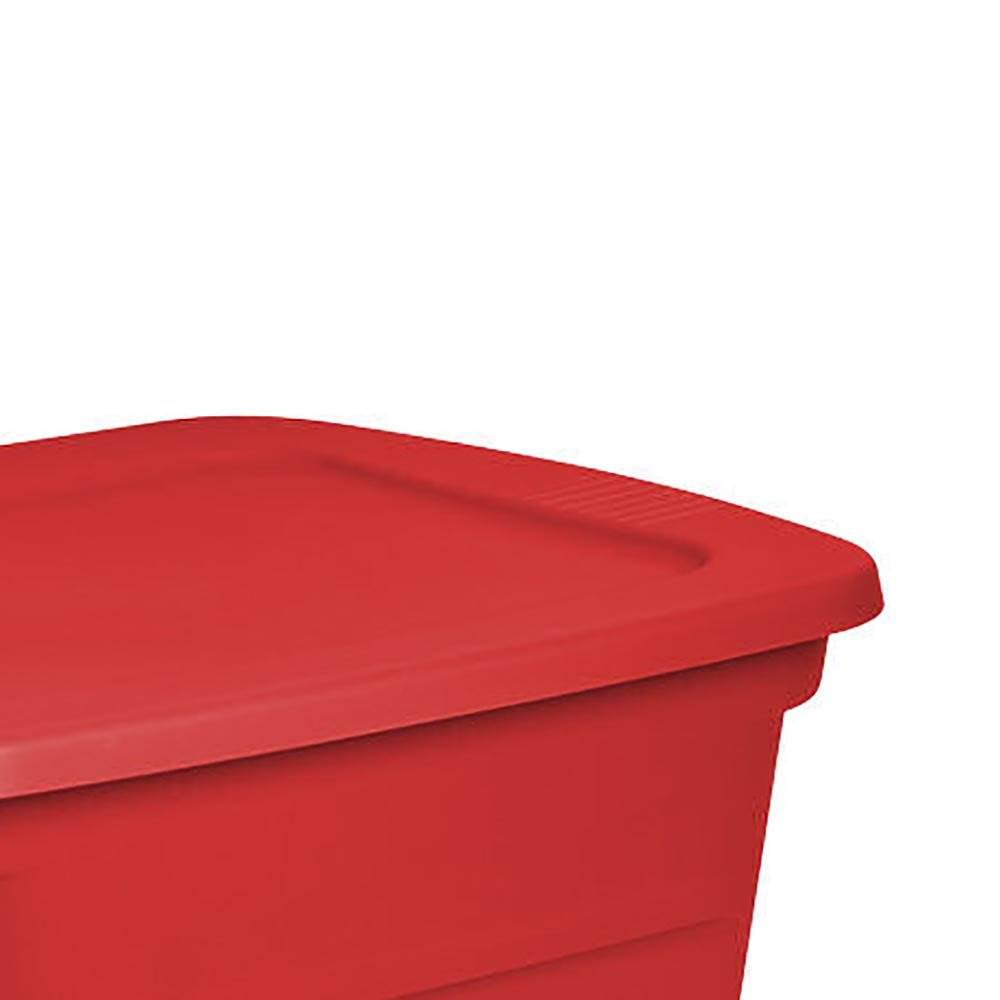 red 18 gallon tote