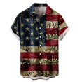thumbnail image 3 of Camisetas con estampado de bandera del Día de la Independencia para hombre, camisetas con botones personalizadas con impresión digital 3D, camisetas de playa de manga corta de gran tamaño, 3 of 5