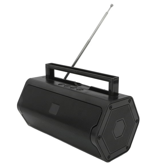 AM FM Radio, USB Charging Portable Battery Operated Radio FM Automatic Station Search Black for Home