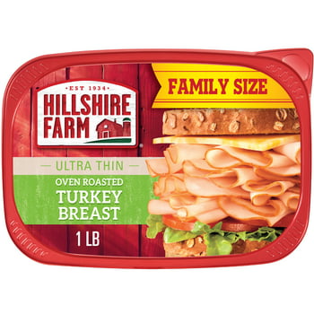 Hillshire Farm Sliced Oven Roasted Turkey  Deli Lunch Meat, Family Size, 1 lb